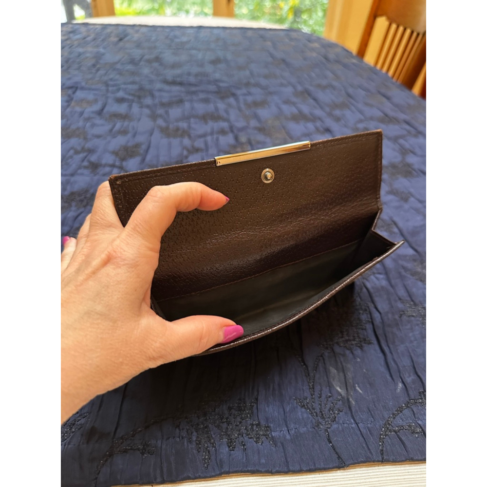 Gucci GG Beige & Brown Monogram Canvas & Leather Long Snap Wallet - Picture 13 of 16